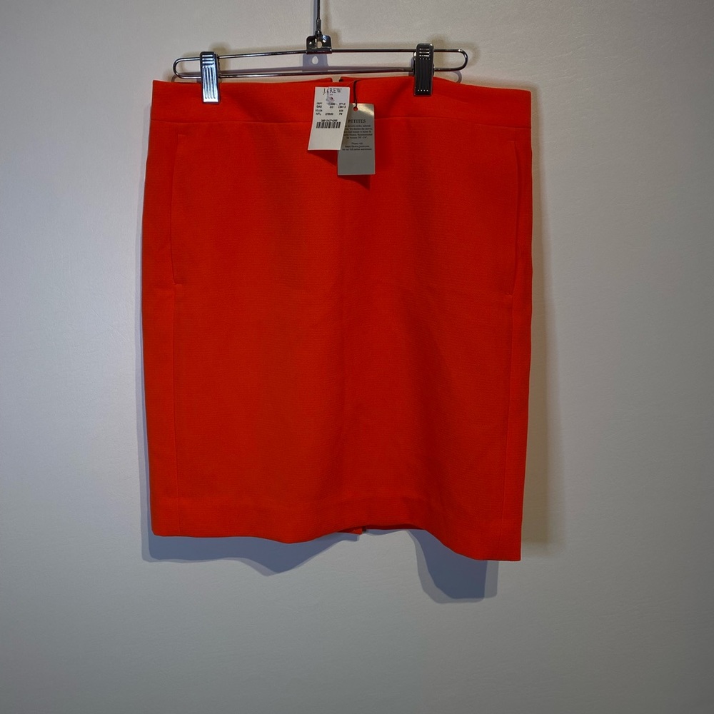 NWT J. Crew orange skirt size 8P